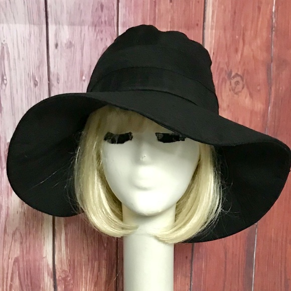 Black Linen Sun Hat main image 4